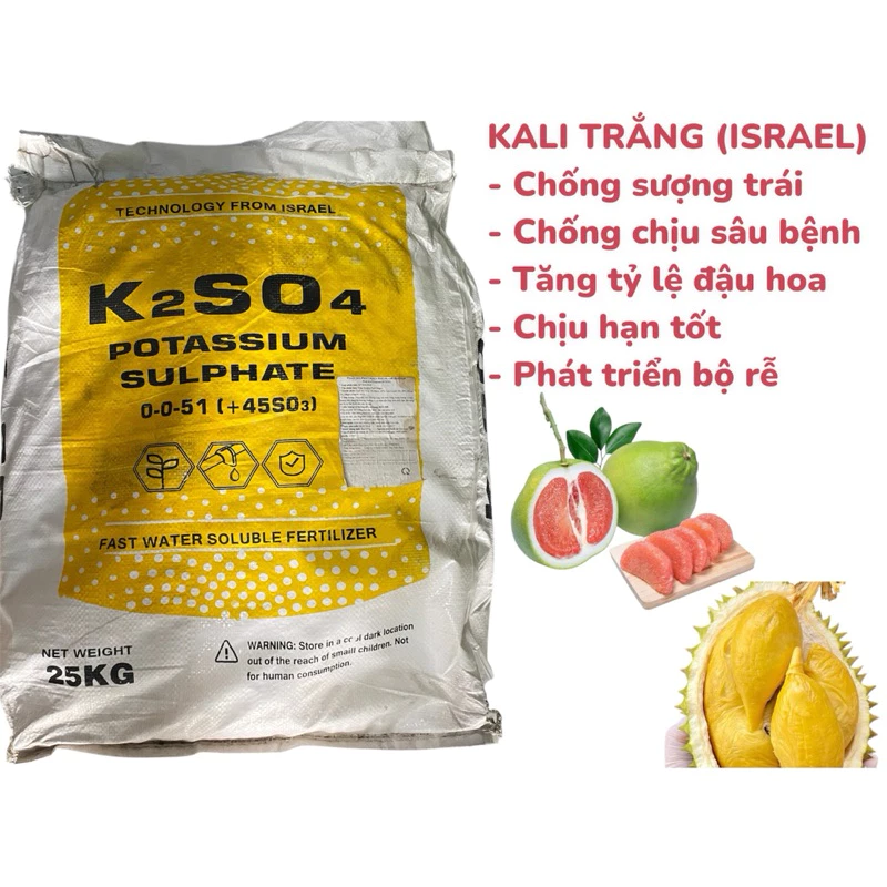 Potassium sulphate (K2SO4) — "white potash"